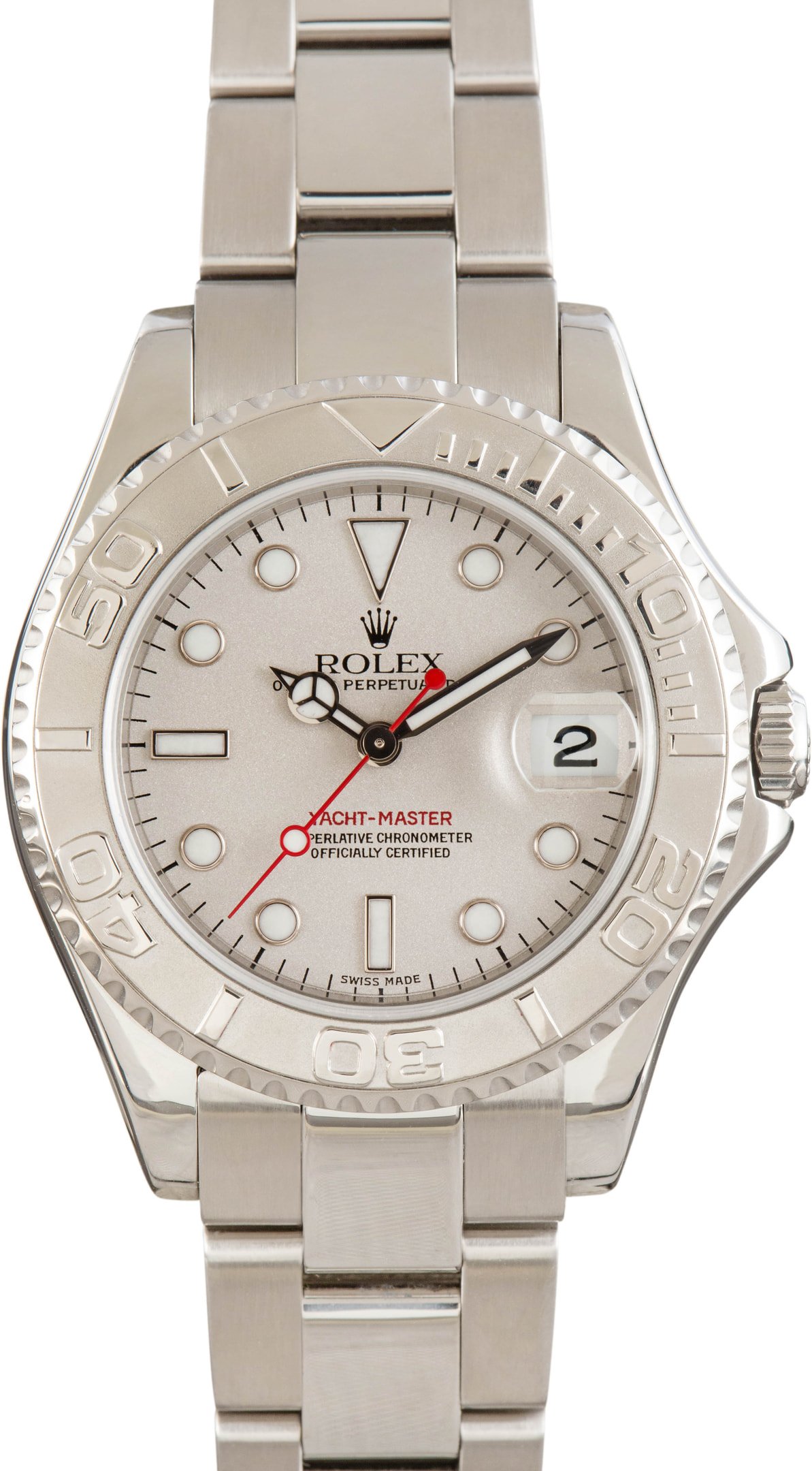 zUsed-Rolex-Yacht-Master-168622-Planium-Dial-SKU182084 Super Clone Rolex Yacht-Master 168622 Platinum Bezel 35mm - Image 1