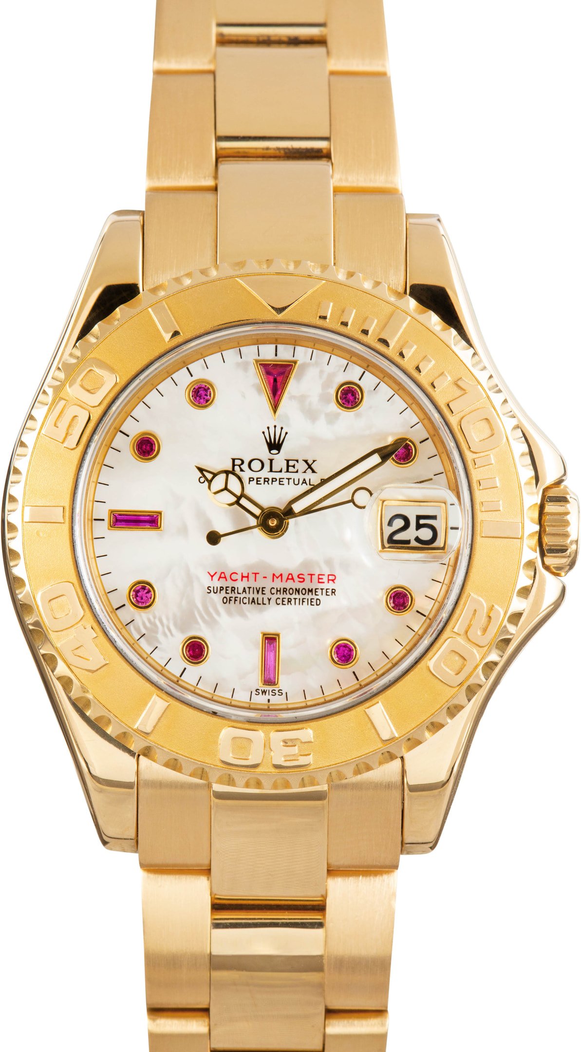 zUsed-Rolex-Yacht-Master-168628-Mother-Of-Pearl-Dial-SKU182757 Clean Factory Super Clone Rolex Yacht-Master 168628 MOP Dial - Image 1