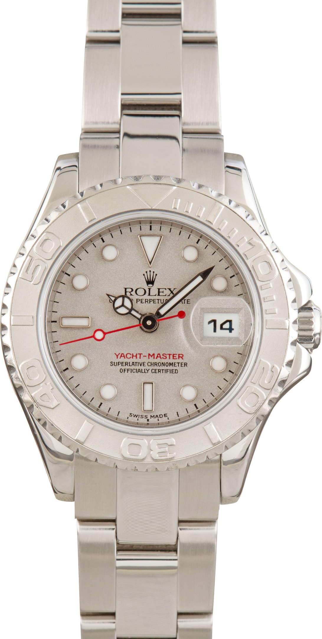 zUsed-Rolex-Yacht-Master-169622-Platinum-Dial-SKU174323 Clean Factory Super Clone Rolex Yacht-Master 169622 Platinum - Image 1