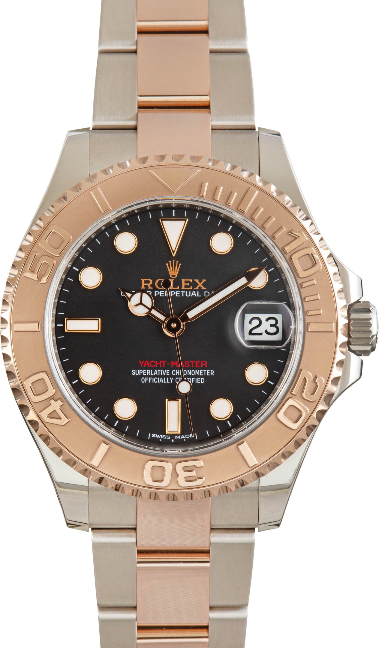 zUsed-Rolex-Yacht-Master-37-268621-Black-Dial-SKU182517 Clean Factory Super Clone Rolex Yacht-Master 37mm Steel Rose Gold - Image 1