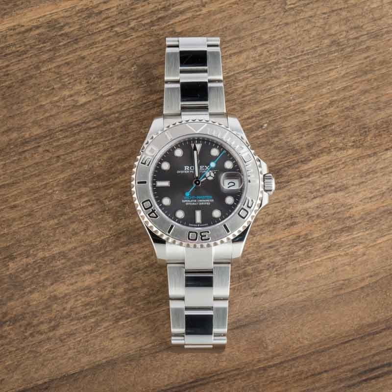 Super Clone Rolex Yacht-Master 37 Steel Platinum Bezel