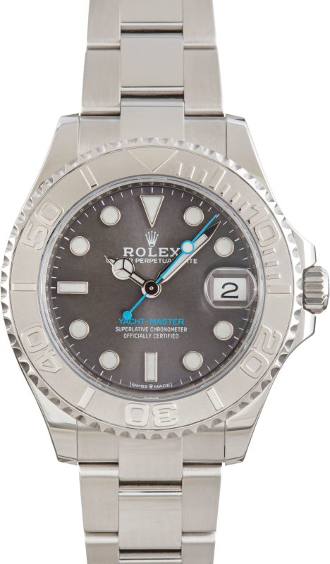 Super Clone Rolex Yacht-Master 37 Steel Platinum Bezel