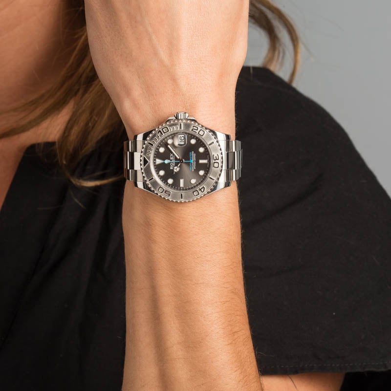 Super Clone Rolex Yacht-Master 37 Slate Dial Clean Factory