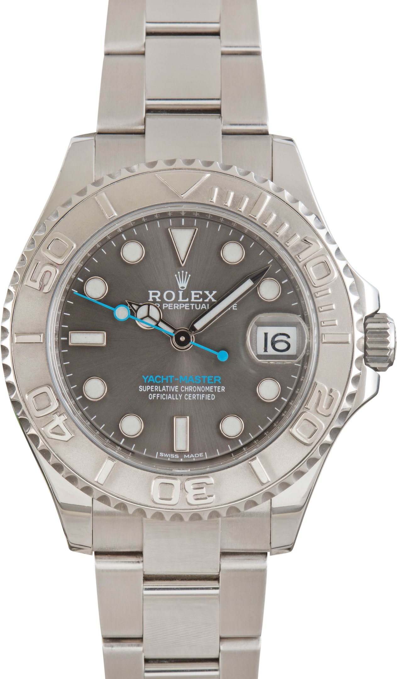 zUsed-Rolex-Yacht-Master-37-268622-Slate-Dial-SKU175725 Super Clone Rolex Yacht-Master 37 Slate Dial Clean Factory - Image 1