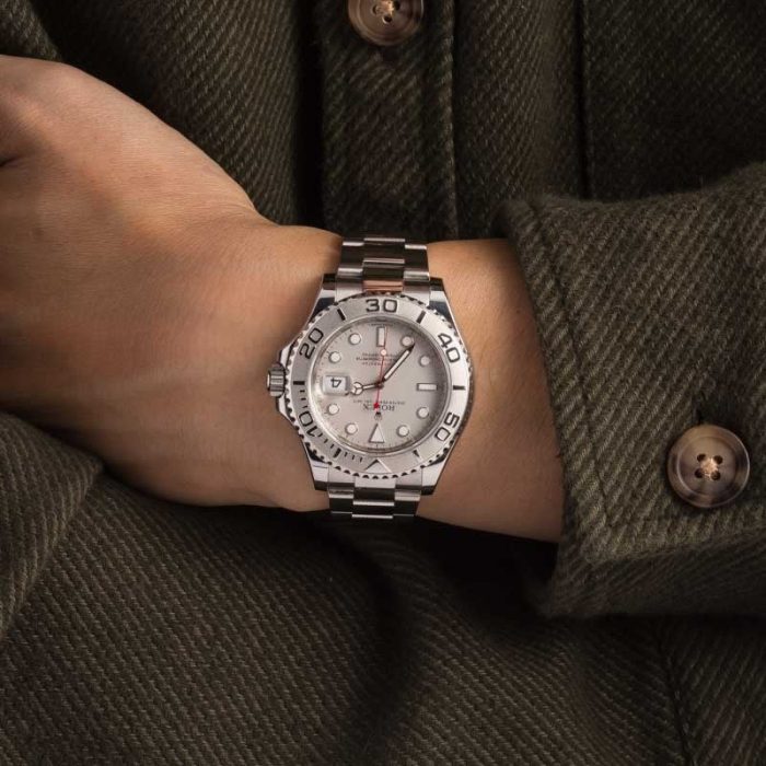 Clean Factory Super Clone Rolex Yacht-Master 116622 Platinum Dial - Image 5