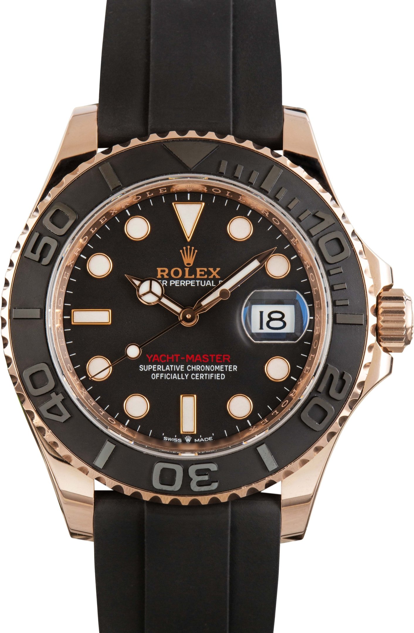 zUsed-Rolex-Yacht-Master-40-126655-Black-Dial-SKU183603 Clean Factory Super Clone Rolex Yacht-Master 126655 Rose Gold - Image 1