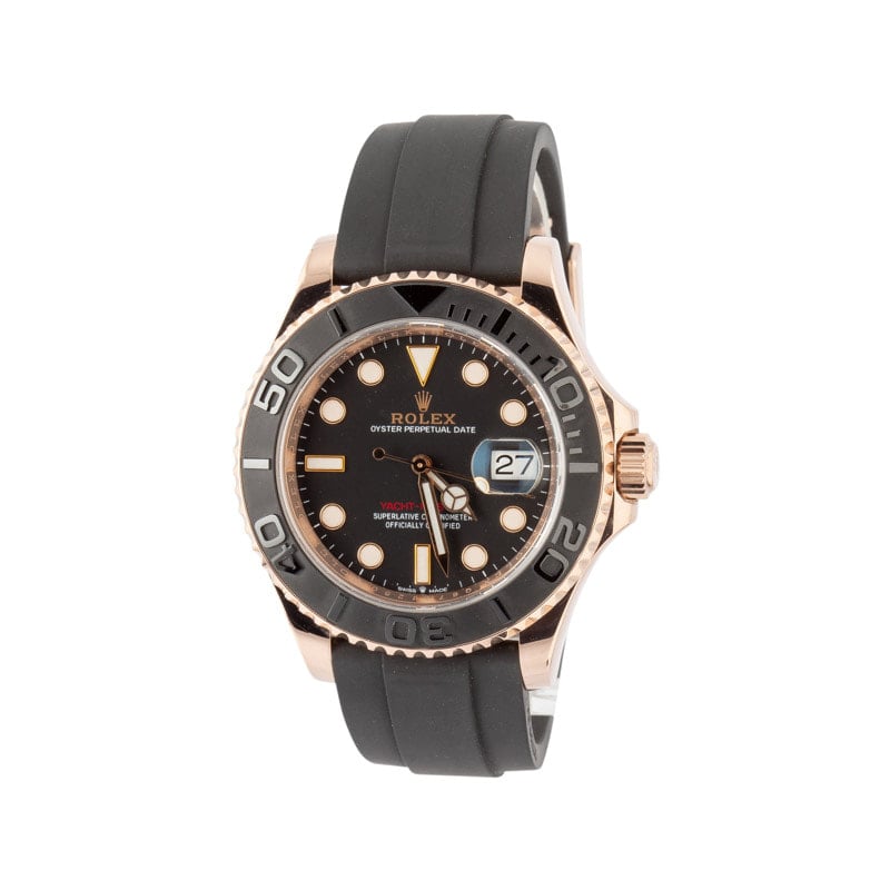 Super Clone Rolex Yacht-Master 126655 40mm Everose Gold Oysterflex