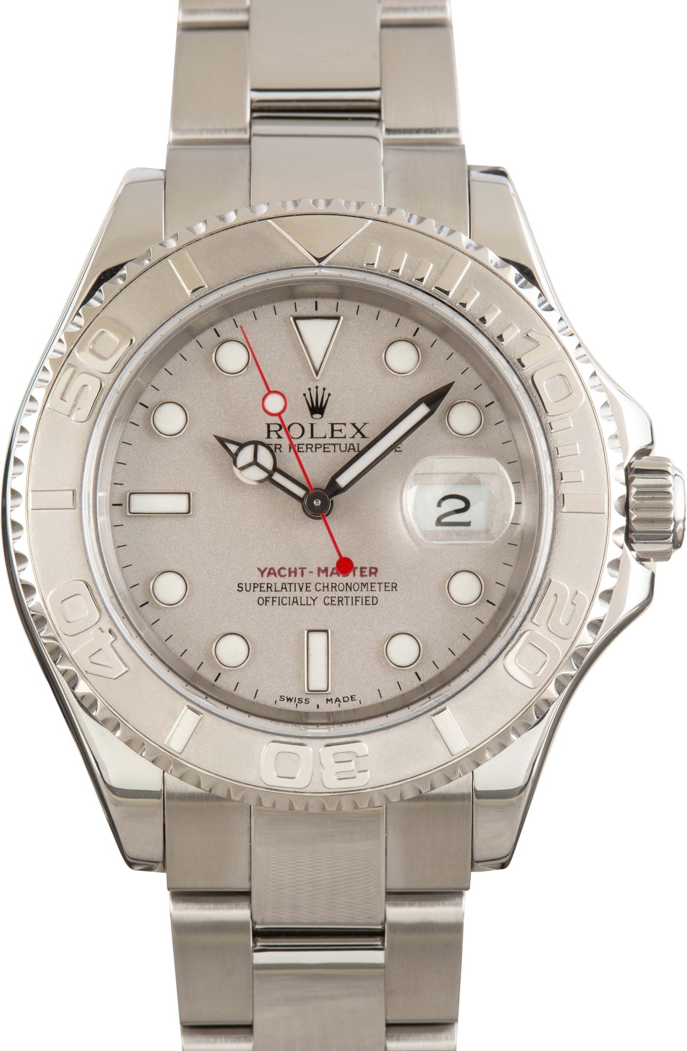 zUsed-Rolex-Yacht-Master-40-16622-Plainum-Dial-SKU183642 Super Clone Rolex Yacht-Master 40 Ref 16622 Platinum Clean Factory - Image 1