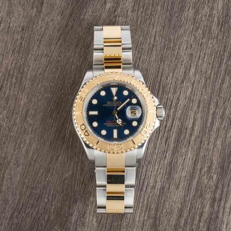 Super Clone Rolex Yacht-Master 16623 Blue Dial Steel Gold