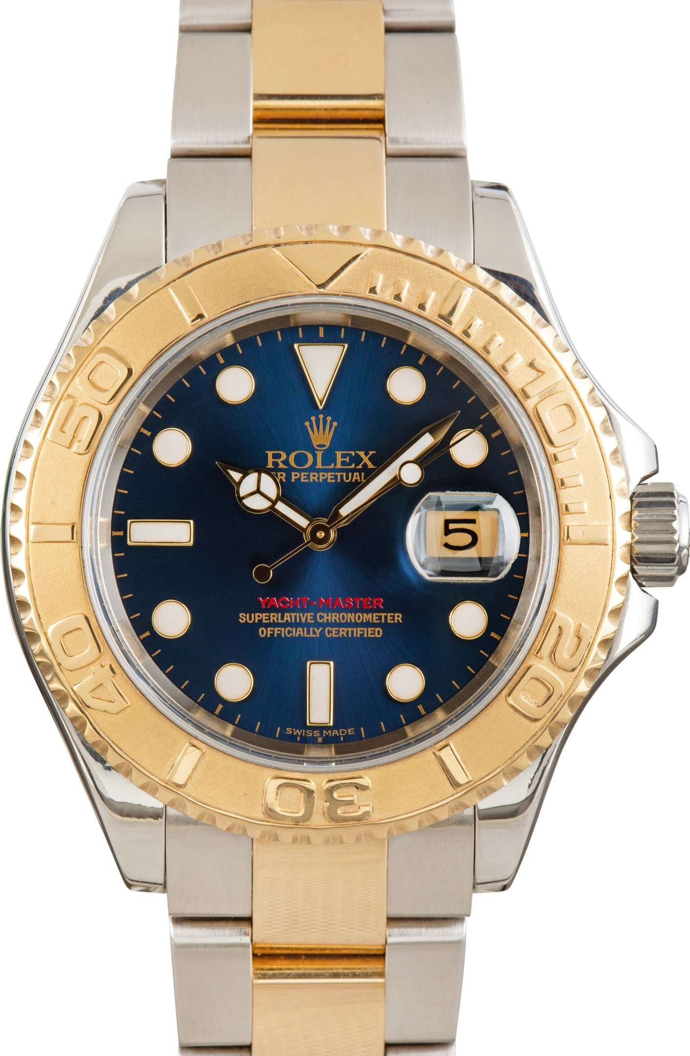 zUsed-Rolex-Yacht-Master-40-16623-Blue-Dial-SKU182032 Super Clone Rolex Yacht-Master 16623 Blue Dial Steel Gold - Image 1