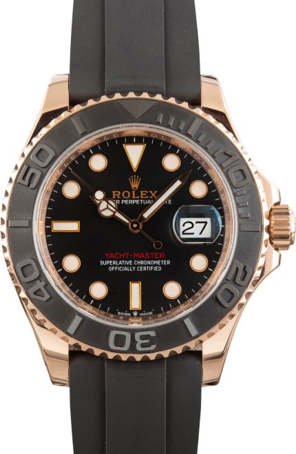 Super Clone Rolex Yacht-Master 126655 40mm Everose Gold Oysterflex