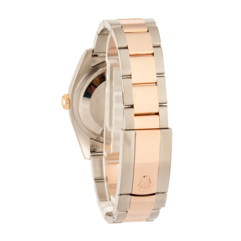 Super Clone Rolex Datejust 116201 Silver Dial 36mm Steel Rose Gold