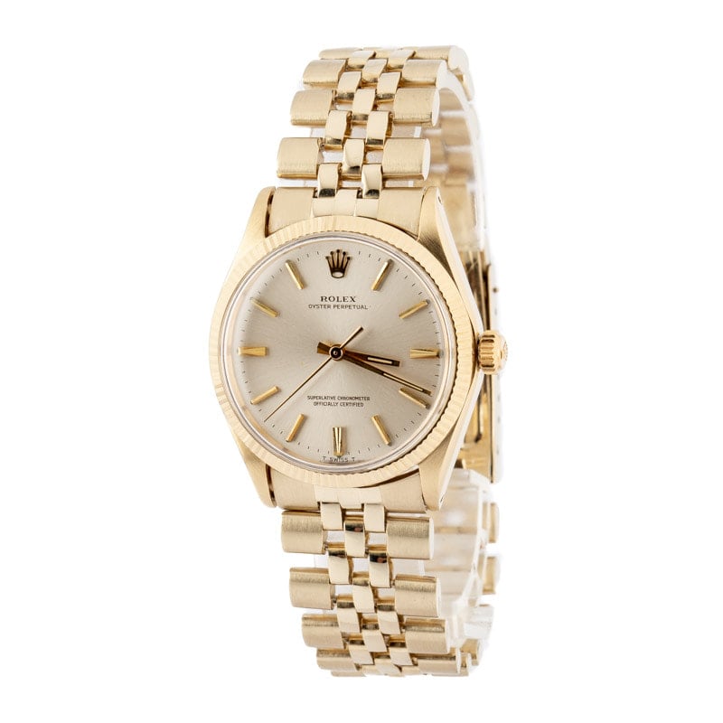 Clean Factory Super Clone Rolex Oyster Perpetual 34 Gold 1966