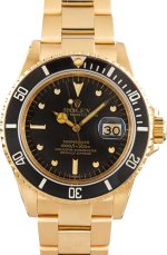 Clean Factory Super Clone Rolex Submariner 16808 Gold AAA Rep