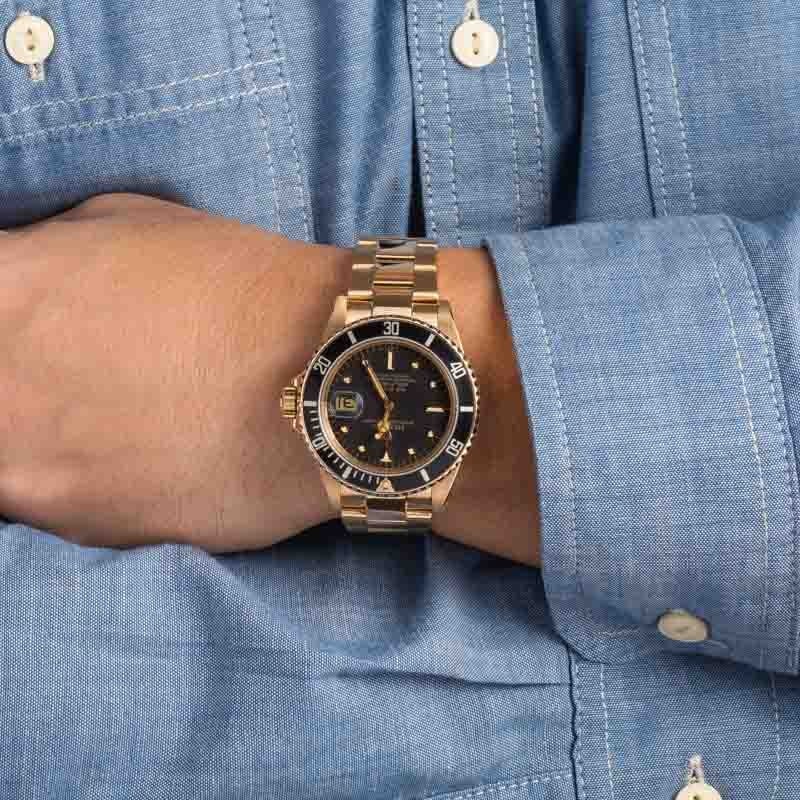 Clean Factory Super Clone Rolex Submariner 16808 Gold AAA Rep